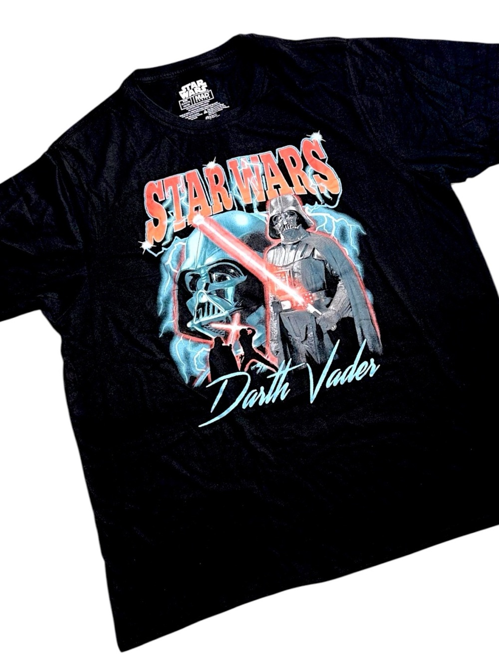 Star Wars Darth Vader Graphic T Shirt Mens XL Black Lightsaber Movie Tee